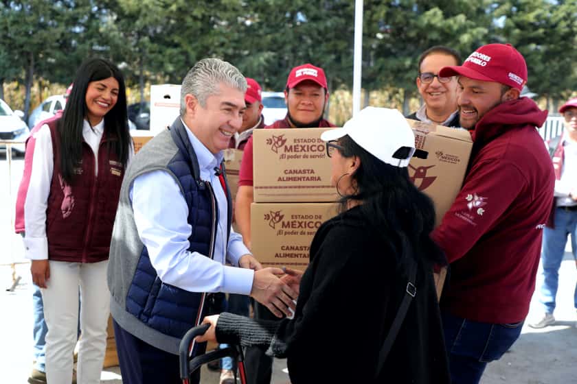 Gobierno de Delfina Gómez entrega 5 mil canastas alimentarias a mujeres de 50 a 64 años 