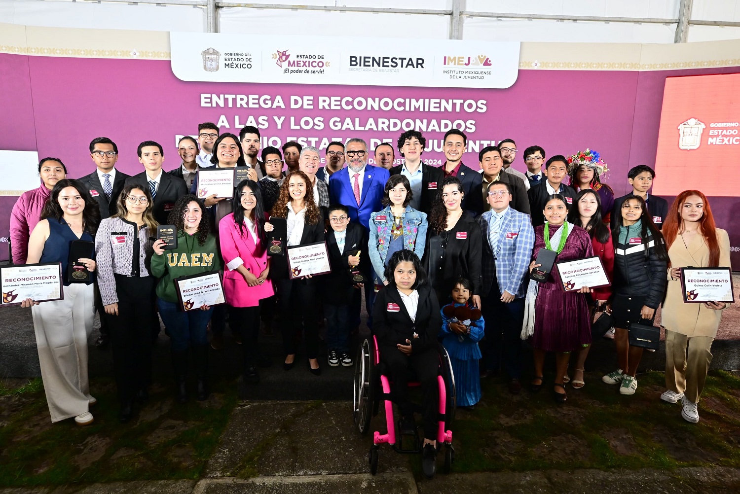  Gobernadora Delfina Gómez Álvarez reconoce e impulsa el talento mexiquense a través del Premio Estatal de la Juventud 2024 