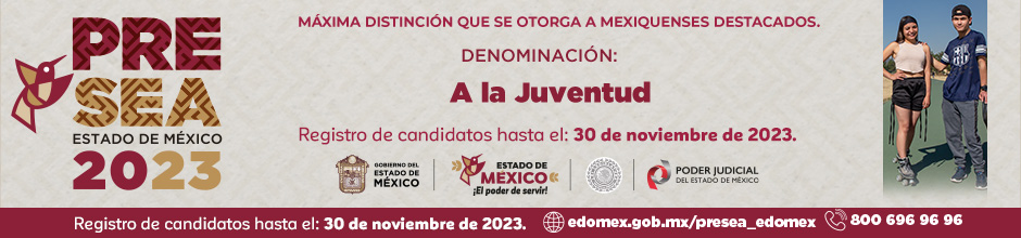 Presea Estado de México 2023 a la Juventud