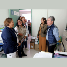 Juan Carlos González Romero, secretario de Bienestar, en representación de la Gobernadora Delfina Gómez Álvarez, supervisó la remodelación del IMSS-Bienestar de San Agustín, Chimalhuacán. 