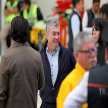 Juan Carlos González Romero, secretario de Bienestar, en la conmemoración del 30 aniversario de la creación de la Unidad de Rescate Aéreo “Relámpagos”, evento que reconoció el gran trabajo que se realiza día con día para garantizar el bienestar mexiquense. 