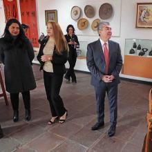 El secretario de Bienestar, Juan Carlos González Romero en su visita al Museo Hacienda La Pila. 
